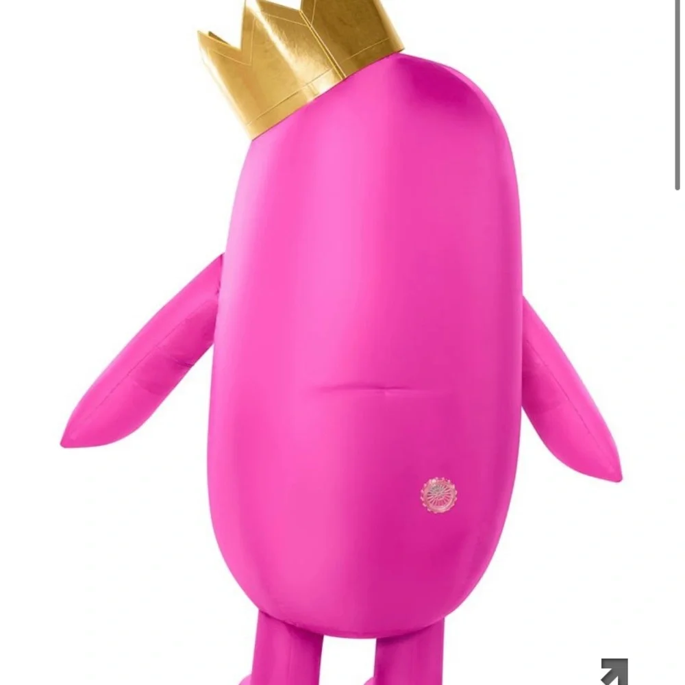 NEW Adult Fall Guys Inflatable Pink Costume Spirit Halloween - Picture 2 of 5